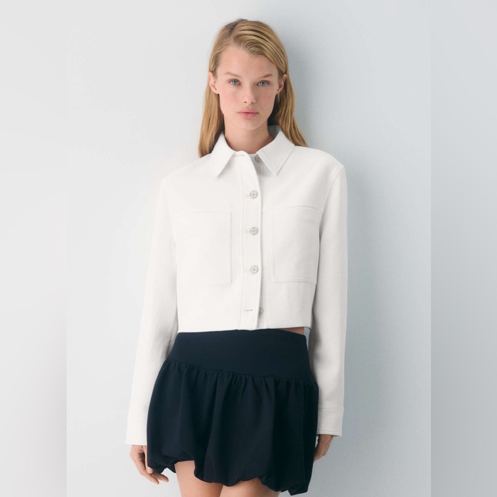 Aritzia Wilfred Boxy Cropped Jacket size Small
